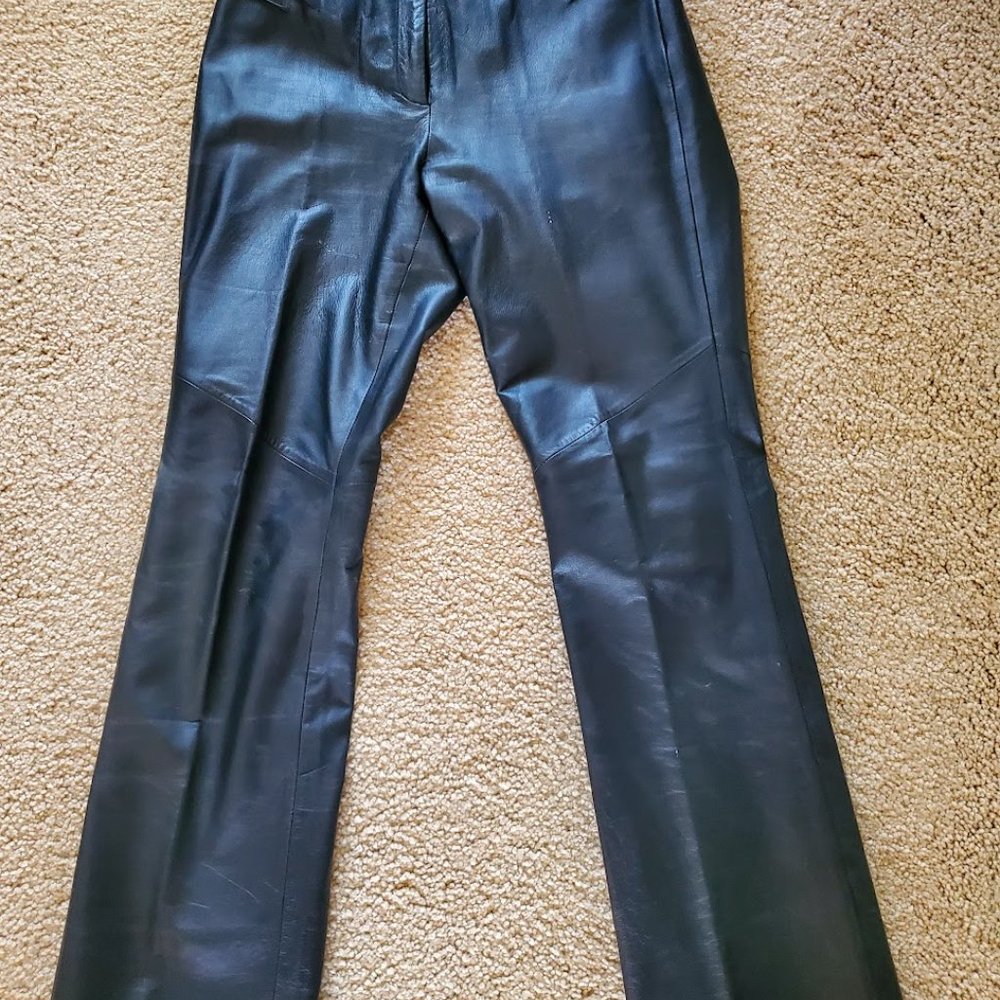 BLACK BUTTERY SOFT LEATHER PANTS